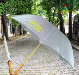 DÙ GỖ CÁN GỖ VÀNG NHẠT R60CM